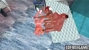 These three 3D sexy big tit babes are h. out naked